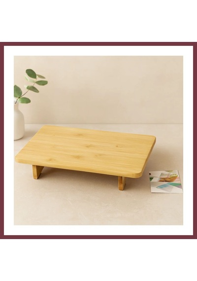 Storeşahin Bambu Ahşap Dikdörtgen Sunum Panosu 32.5x21.5 Cm Ayaklı 5 Cm Shn0720