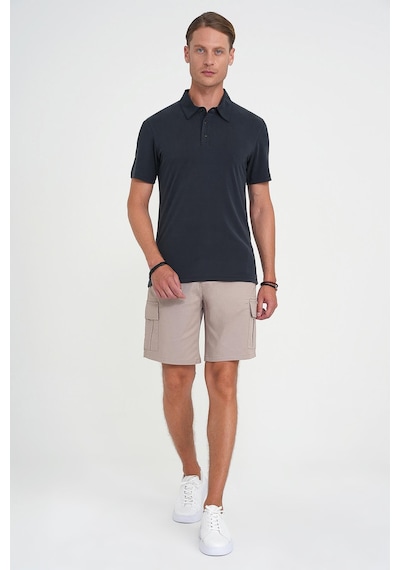 Efor Comfort Fit Polo Yaka Modal Karışım Kısa Kol Casual Siyah Tişört Ts 903 Siyah
