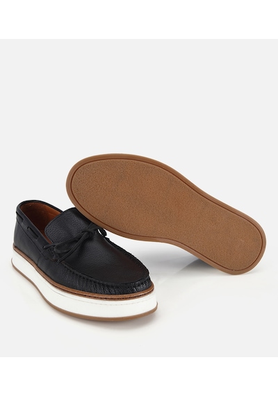 Hotiç Erkek Deri Siyah Bağcık Detaylı Günlük Loafer 02ayh319390a100 02ayh319390a100 Siyah