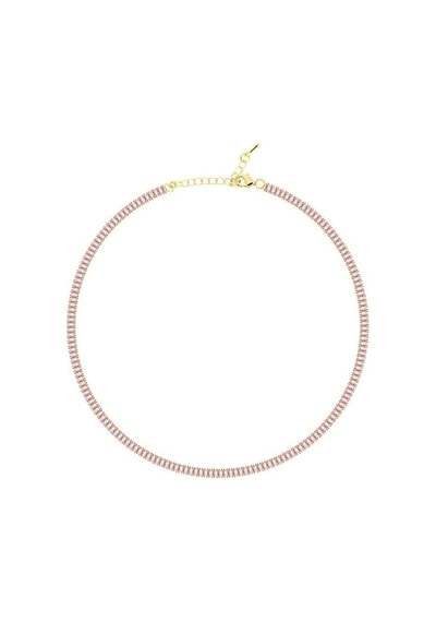 Merano Design 4mm Pembe Baget Choker Pembe