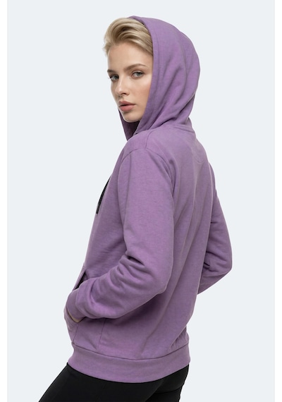 Slazenger Flores Kadın Kapüşonlu Lila Sweatshırt