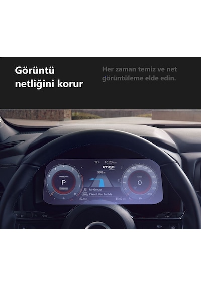 Nissan Qashqai 12.3 İnç Dijital Gösterge Ekran Koruyucu Nano