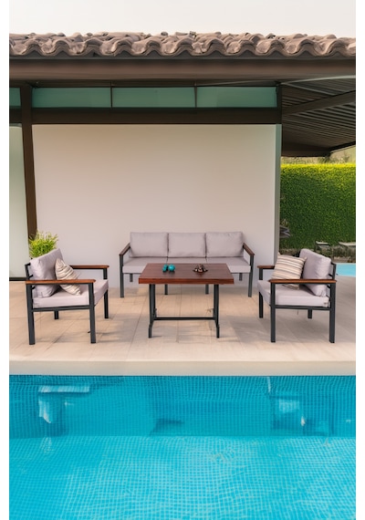 Neokas Bahce Mobilyası, 1+1+3+m Modern Balkon Mobilyası, Kafe Oturma Takımı, Teras Koltugu, Antrasit Neokas Bahce Mobilyası, 1+1+3+m Modern Balkon Mobilyası, Kafe Oturma Takımı, Teras Koltugu, Antrasit