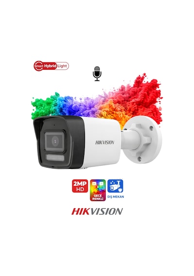 Ds-2cd1023g2-lıuf 2mp Poe Hybrid Light Güvenlik Kamerası Sesli Ve Renkli