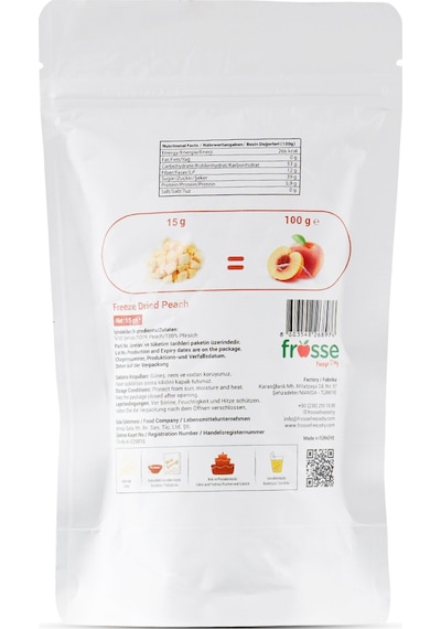 Freeze Dry Kurutulmuş Şeftali 15 G