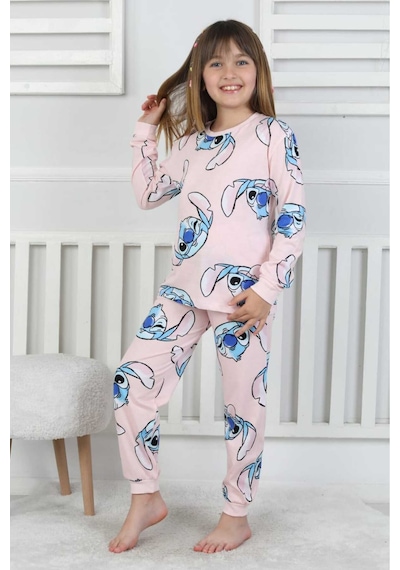 Sevimli Karakter Baskılı %100 Pamuklu Kız Çocuk Pijama Takımı - Pembe Penye Mevsimlik Takım Pembe Sevimli Karakter Baskılı %100 Pamuklu Kız Çocuk Pijama Takımı - Pembe Penye Mevsimlik Takım Pembe