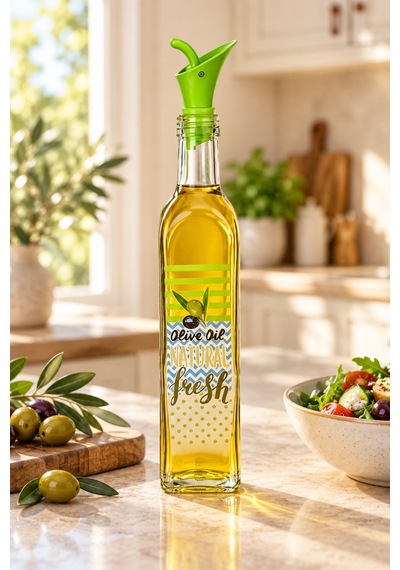 Cam Yağdanlık Ve Zeytinyağlık 500 Ml & Sızdırmaz Yağ Şişesi Yeşil - 932248080 Yeşil