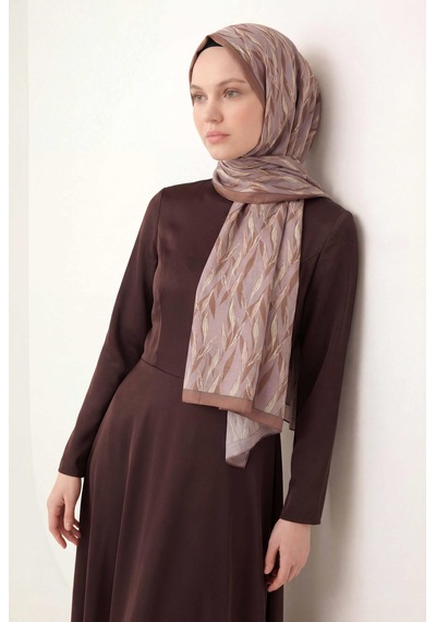 Silk Home Yaprak Desen Soluk Lila 75x195 Soft Şal Çok Renkli 83203687