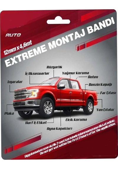 Otomobil Motosiklet Araba Ayna Nikelaj Spoiler Çıta Montaj Bandı