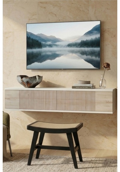 Tda1204bt Corsa Duvara Montaj Tv Sehpası Beyaz-traverten 120cm Beyaz - Traverten Tda1204bt Corsa Duvara Montaj Tv Sehpası Beyaz-traverten 120cm Beyaz - Traverten