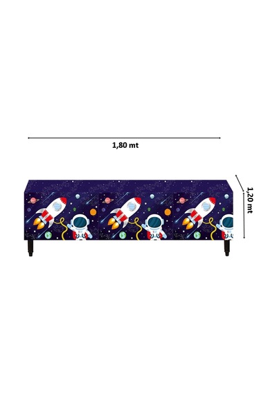 Kozmik Galaksi Uzay Temalı Masa Örtüsü - 120Cm X 180Cm