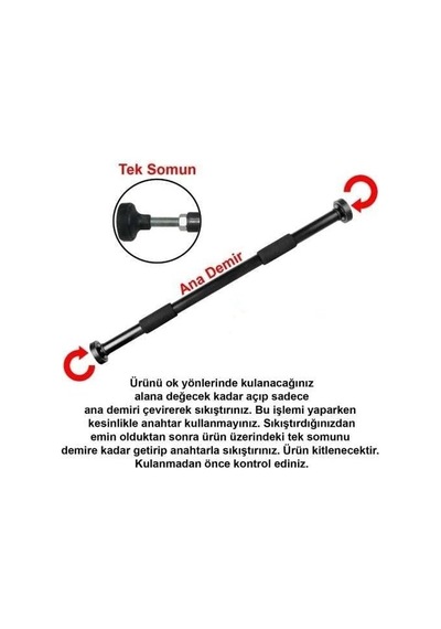 Koridor Kapı Barfiksi Ayarlı 110-140 Cm
