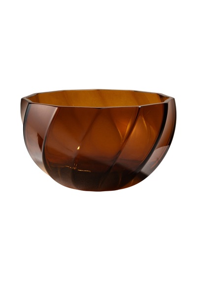 Pasabahce Burgulu Kase Amber 21 Cm Vazo Kahve