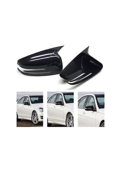 Mercedes C Serisi W204 Batman Ayna Kapağı Piano Black 2007-2013
