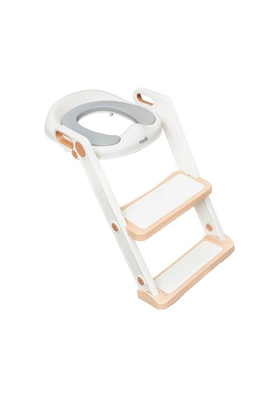 Mini Panda Basamaklı Tuvalet Eğitimi Koltuğu Kaymaz Taşınabilir Ergonomik & Renkli Tasarım Klozet Adaptörü Bej