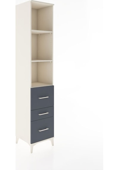 Hyperion Dolap 3 Raflı 3 Çekmeceli 44x44x221 Aytaşı-antrasit Aytaşı