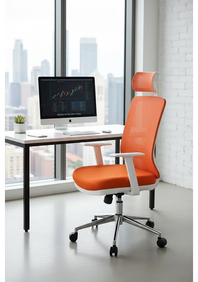 Ofisbazaar Up Beyaz Fileli Yönetici Koltuğu Ergonomik Başlıklı Ofis Koltuğu Turuncu Turuncu Ofisbazaar Up Beyaz Fileli Yönetici Koltuğu Ergonomik Başlıklı Ofis Koltuğu Turuncu Turuncu