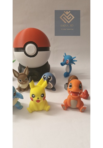 10'lu Pokemon Seti Ve 1 Adet Poke Topu No:1
