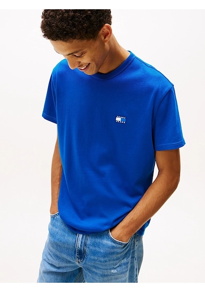 Tjm Reg Badge Tee Ext Erkek Mavi T-shirt - Dm0dm20322 Mavi