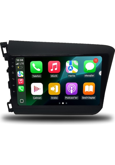 Caros Honda Civic Fb7 2012-2015 Uyumlu Android Multimedya 4gb Ram 32gb Hafıza 9"