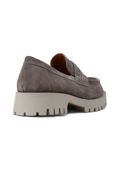 Deery Kadın Hakiki Süet Gri Loafer Ayakkabı - 02034zgrıc01 Gri