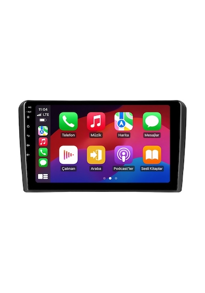Audi A3 Android Multimedya 2004-2012 Carplay Android Auto Navigasyon Kameralı 4gb Ram 32gb 9"