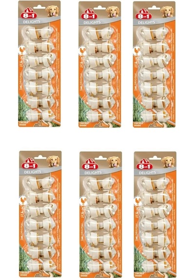 8in1 Delights Bones Tavuklu Xs Köpek Ödül Kemiği 7 Li X 6 Adet