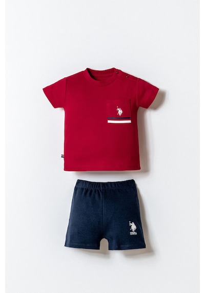 U.s. Polo Assn. Erkek Bebek Kırmızı Şort Takım Kırmızı