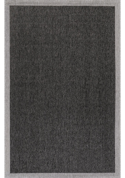 Elit Premium Sisal Jut Halı 1401 Hav Ve Toz Yapmaz Bordürlü Halı Siyah-gri Siyah
