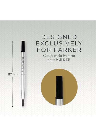 1950323 Tükenmez Kalem Yedeği, Orta Kalınlıkta Uç, Siyah, Siyah ---