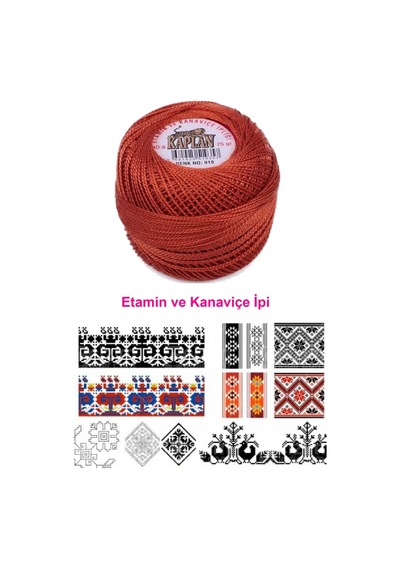 Tedar Kaplan Etamin Ve Kanaviçe İpi 8 No Kod/renk: 918 - Royaleks Najmaddin (No:1) 8.5Cm X 10.5 Cm