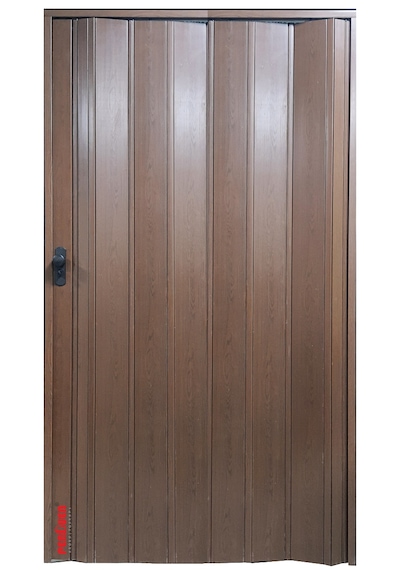 Penguen Akordiyon Kapı Ceviz Camsız En 103-117 Cm - Boy 220 Cm