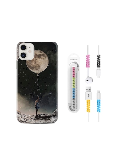 Apple Uyumlu iPhone 12 Kılıf Kablo Koruyuculu Pizza Tower Jackson 1368