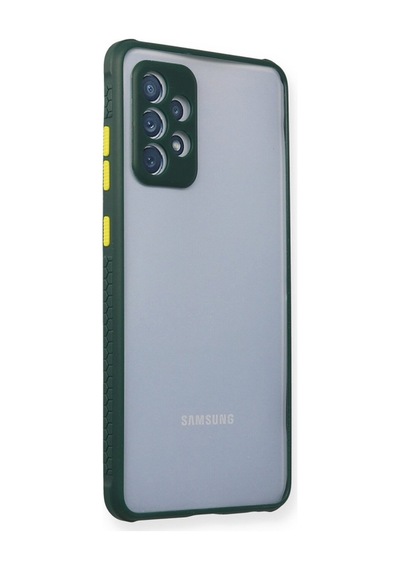 Samsung Galaxy Uyumlu A72 Kılıf Miami Şeffaf Silikon - Koyu Yeşil Bz8683140166007