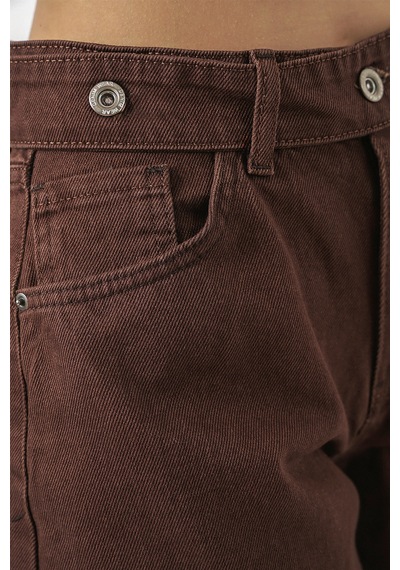 Bigdart Kadın Yüksek Bel Kot Pantolon 30081 - Kahverengi