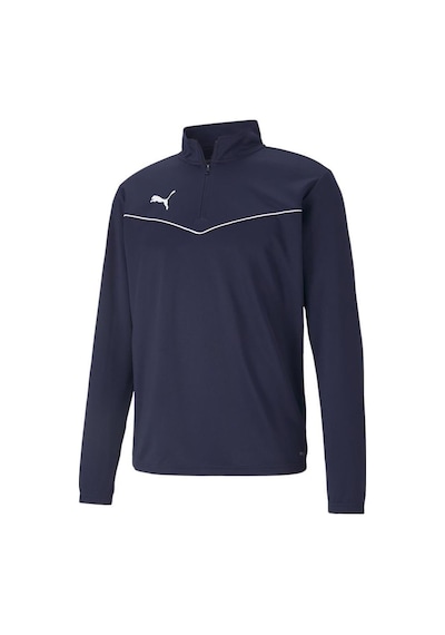 Puma Teamrise 1/4 Zip Top Erkek Futbol Antrenman Uzun Kollu Tişört Mavi
