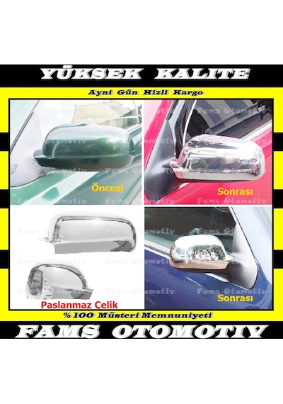 Seat Leon Krom Ayna Kapağı 2 Parça 1999-2003 Paslanmaz Çelik