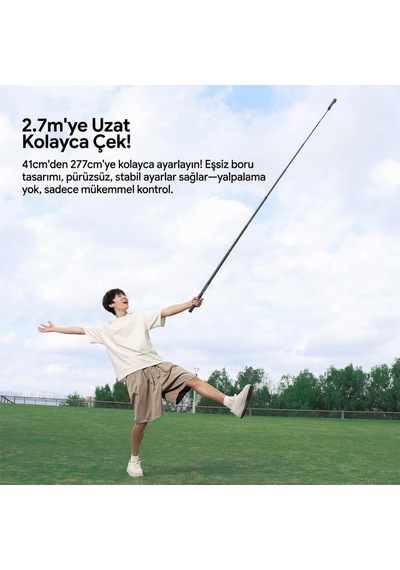 Ulanzi Vl02 2.7 Metre Karbon Fiber Uzatılabilir Selfie Çubuğu 800g Taşıma Kapasiteli - T096