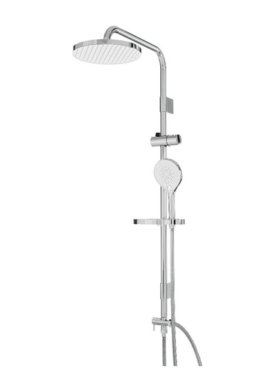 Vario Oval Tepe Başlıklı Duş Seti Gümüş