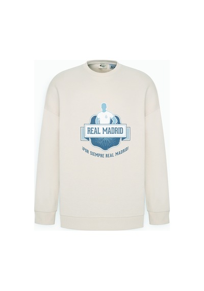 Ac&co / Altınyıldız Classics Erkek Açık Bej Oversize Fit Bol Kesim Real Madrid Lisanslı Pamuklu Bisiklet Yaka Sweatshirt Açık Bej Ac&co / Altınyıldız Classics Erkek Açık Bej Oversize Fit Bol Kesim Real Madrid Lisanslı Pamuklu Bisiklet Yaka Sweatshirt Açık Bej