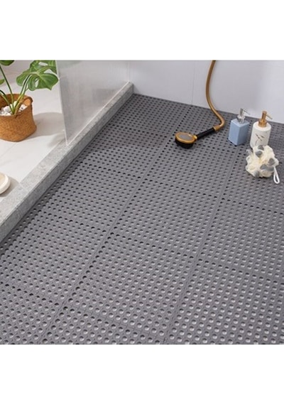 Pvc Kare Paspas 120 X 100 Cm Gri Banyo Kaymaz Yer Zemin Matı