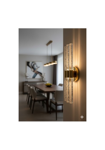 Bubbleflux Trio Large 51 Cm Modern Tasarım Led Aplik - Duvar Lambası - Gold - Elektrikli - Kumandalı - Günışığı Gold Elektrikli Kumandalı