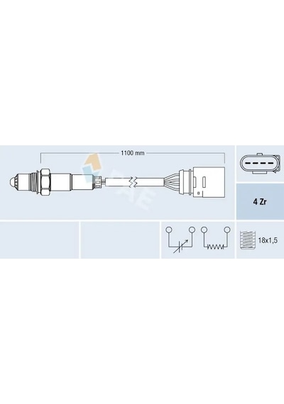 Vw Polo Oksijen Sensoru 1.4 2000-2001 Ahw Ape Aua Fae 77140