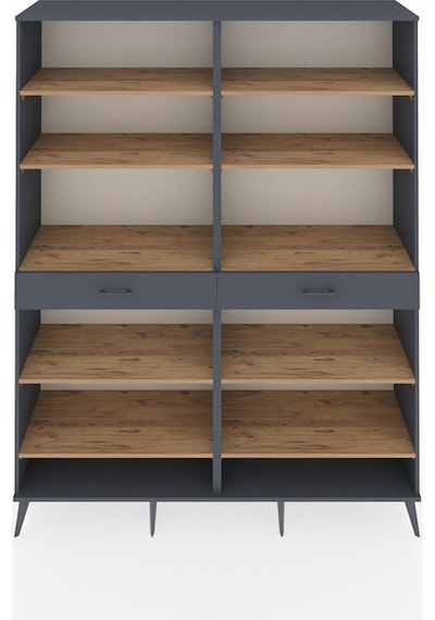 Hyperion Gardrop 10 Raflı 2 Çekmeceli 176x44x221 Antrasit-çam/antrasit Beyaz Hyperion Gardrop 10 Raflı 2 Çekmeceli 176x44x221 Antrasit-çam/antrasit Beyaz