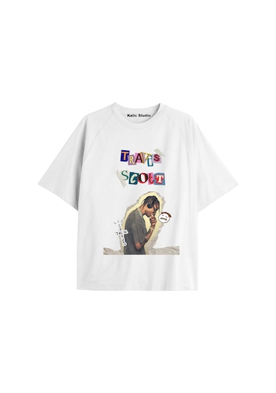 Kalic Studio Unisex Travis Scott Astroworld Tshirt Beyaz-16