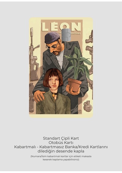 Leon Tasarımlı Kart Kaplama Stickeri Kredi/banka Kartı Için Uyumlu Diğer