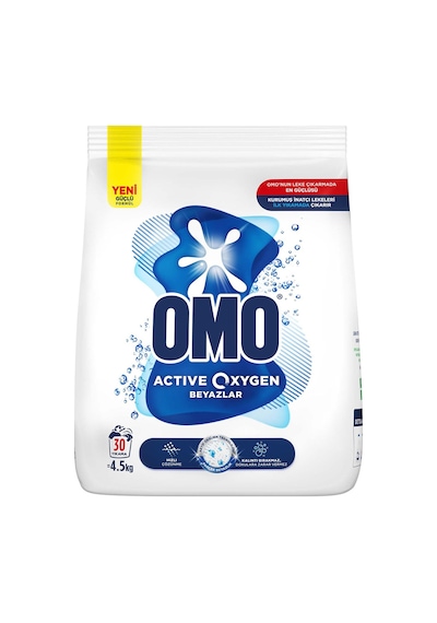 Omo Active Oxygen Toz Çamaşır Deterjanı Beyazlar 4.5 Kg 30 Yıkama