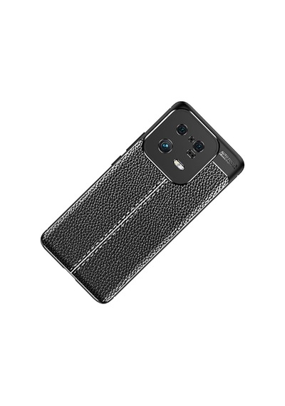 Xiaomi Mi 13 Pro Kılıf Deri Görünümlü Silikon Kamera Korumalı Üstün Koruma Pazarplus Siyah