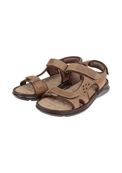 Forelli Hakiki Deri Comfort Cırtlı Erkek Sandalet For-40526 Kum Nubuk-kum Nubuk Kum Nubuk