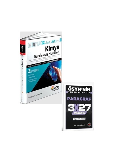 Aydın 2027 Ayt 12. Sınıf Kimya Ders İşleyiş Modülleri+ Evp Akademi Paragraf